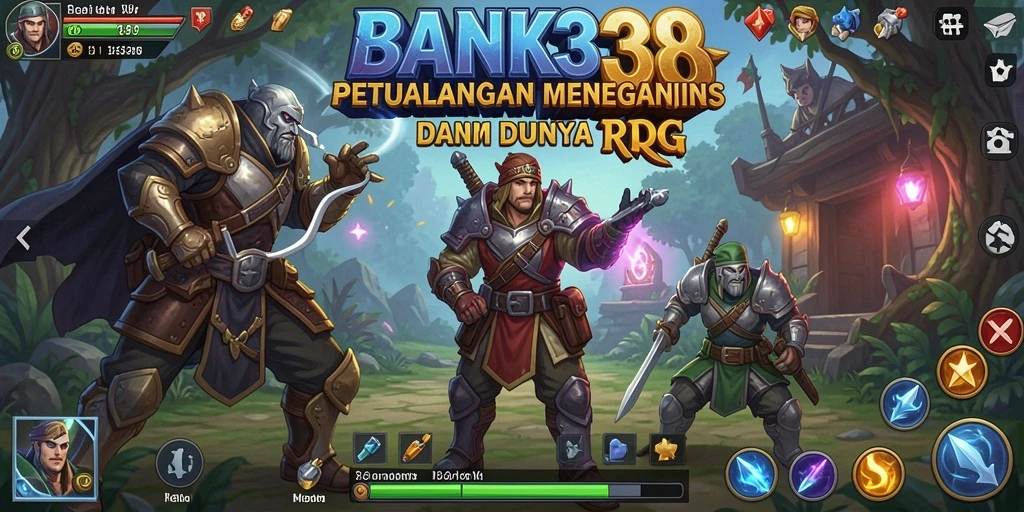 Screenshot BANK338 menunjukkan pertarungan epik dalam dunia RPG yang menarik.