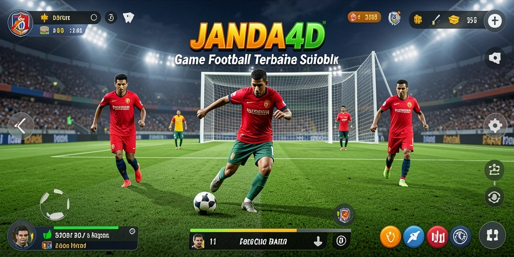 Tampilan gameplay JANDA4D yang mendebarkan saat pertandingan sepak bola.