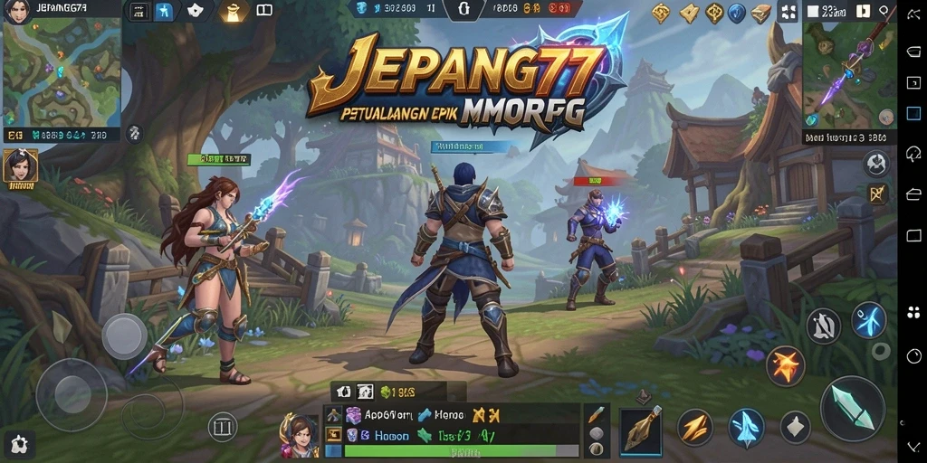 Screenshot gameplay JEPANG77 menampilkan petualangan seru dalam MMORPG.