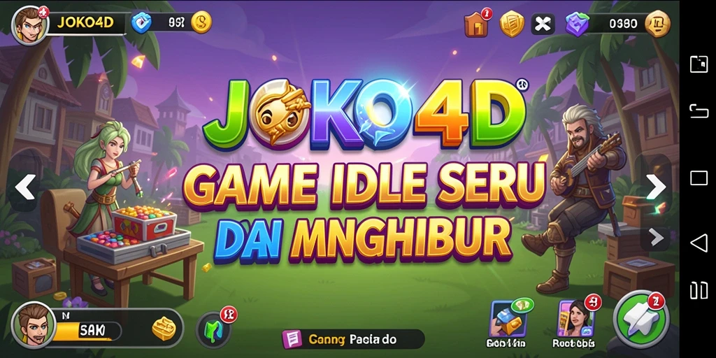 Screenshot gameplay JOKO4D dengan karakter Idle yang menarik.