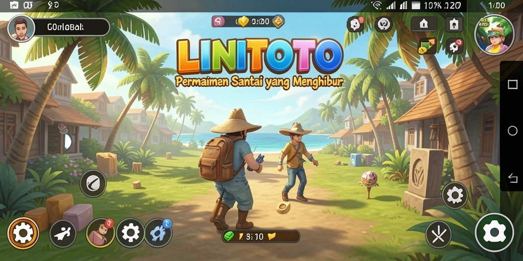 Screenshot gameplay <strong>LINITOTO</strong> menunjukkan tantangan seru dan momen menghibur.