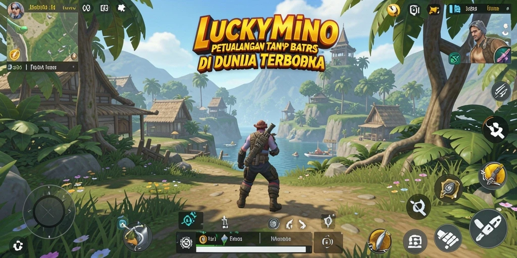 Gameplay menarik di dunia terbuka LUCKYMINO.