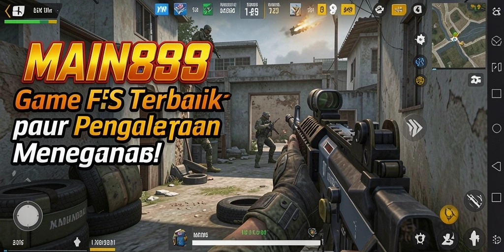 Tampilan screenshot utama MAIN88 yang menunjukkan aksi tembak-menembak yang intens.