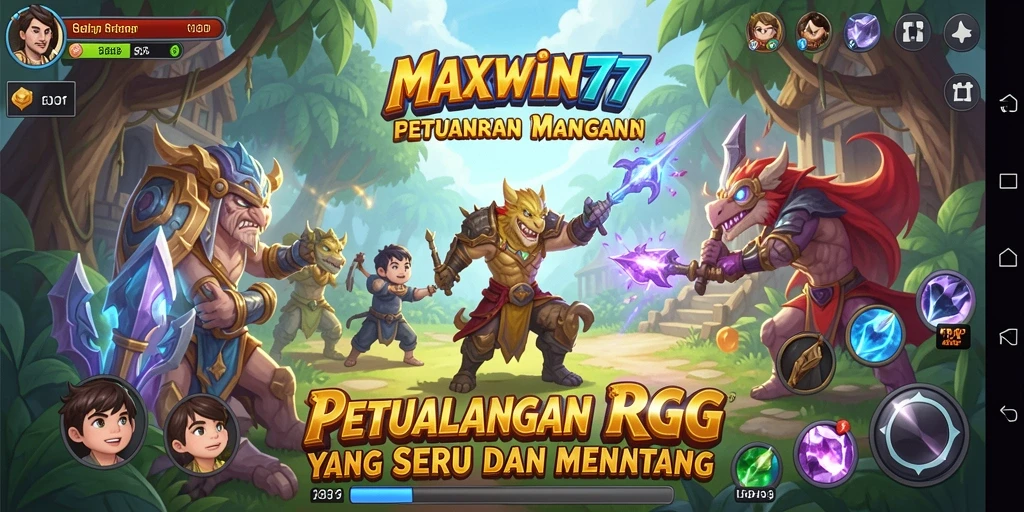 Tampilan gameplay RPG yang seru dan menantang di MAXWIN77.