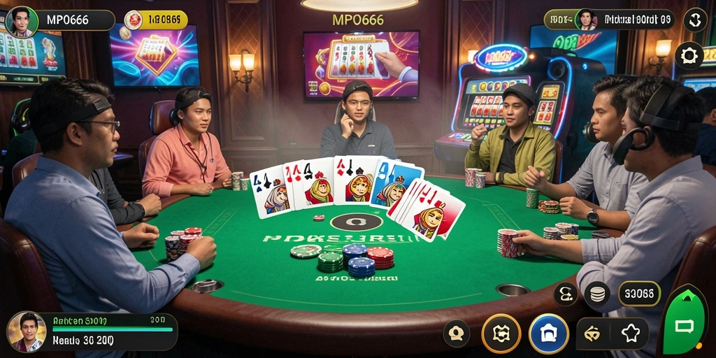 Tampilan gameplay menarik dari MPO666 saat bermain Poker.