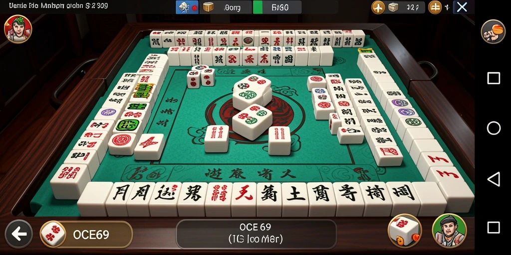 Screenshot utama OCE69 menunjukkan pengalaman bermain Mahjong yang menarik.