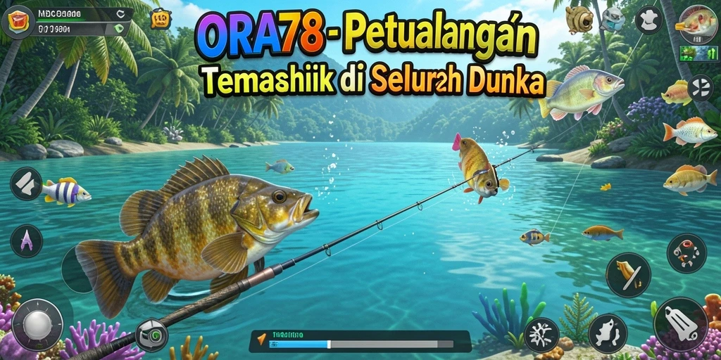Tampilan gameplay memancing yang seru di ORA78.