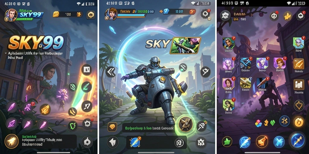 Screenshot SKY99 menampilkan antarmuka aplikasi Utility yang intuitif dan fitur-fitur unggulan.