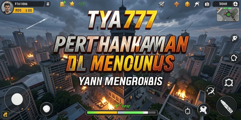 Screenshot gameplay TYA777 menunjukkan aksi menara pertahanan yang seru.